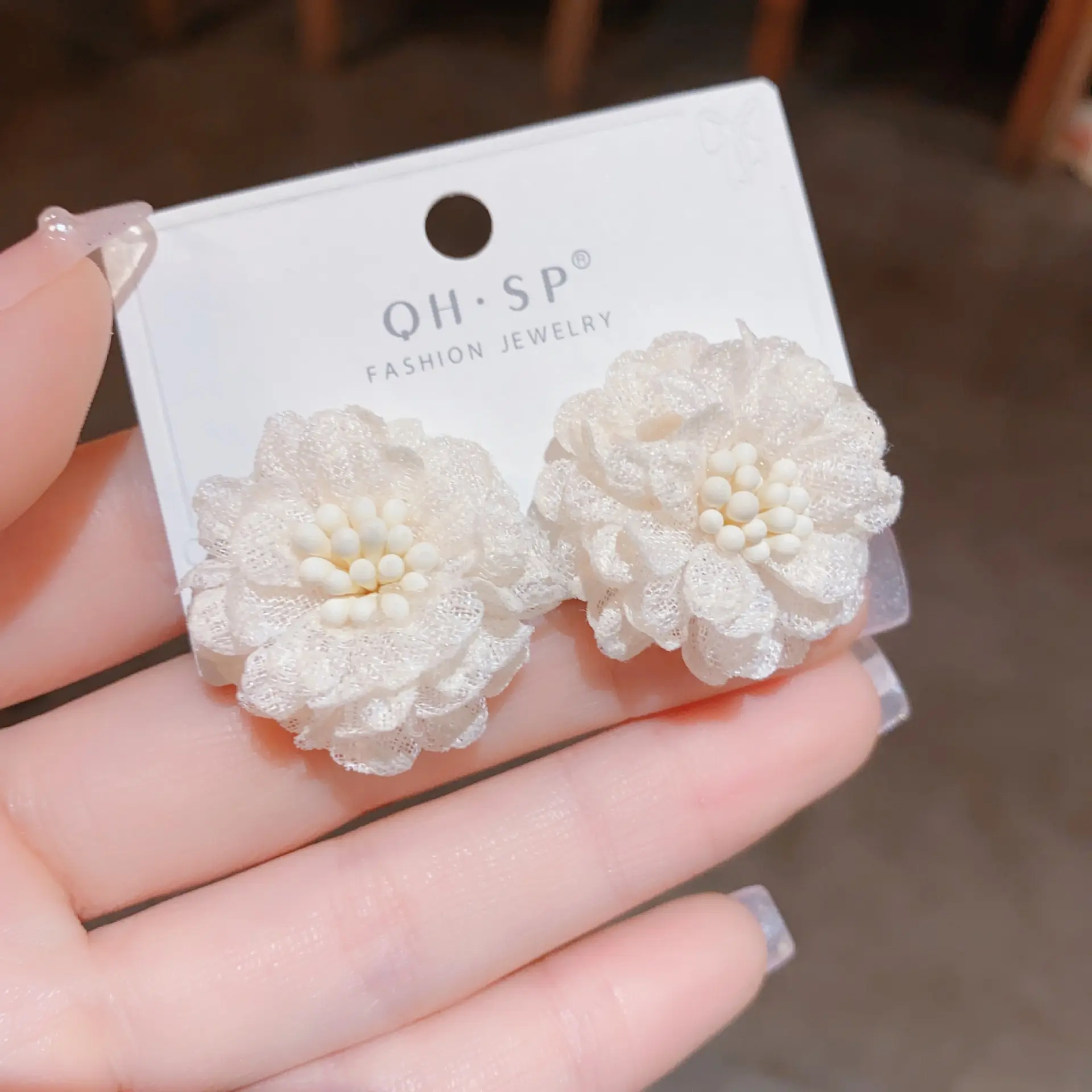 Bông Tai Đinh tán Hoa Vải Kim Bạc Sterling Cá Tính, Hàng Mới Về Mùa Hè, Dành Cho Phụ Nữ, Phong Cách Mori, Thời Trang Nhẹ Nhàng, Thiết Kế Đặc Biệt