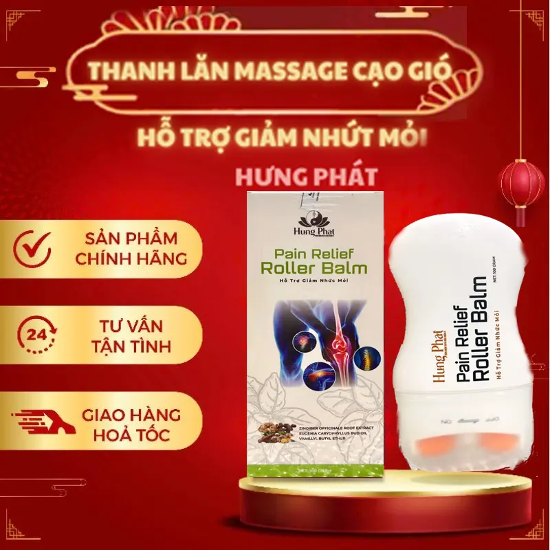 Thanh Lăn Massage cổ vai gáy hỗ trợ cạo gió Hưng Phát 100g hỗ trợ giảm nhứt mỏi hiệu quả 1