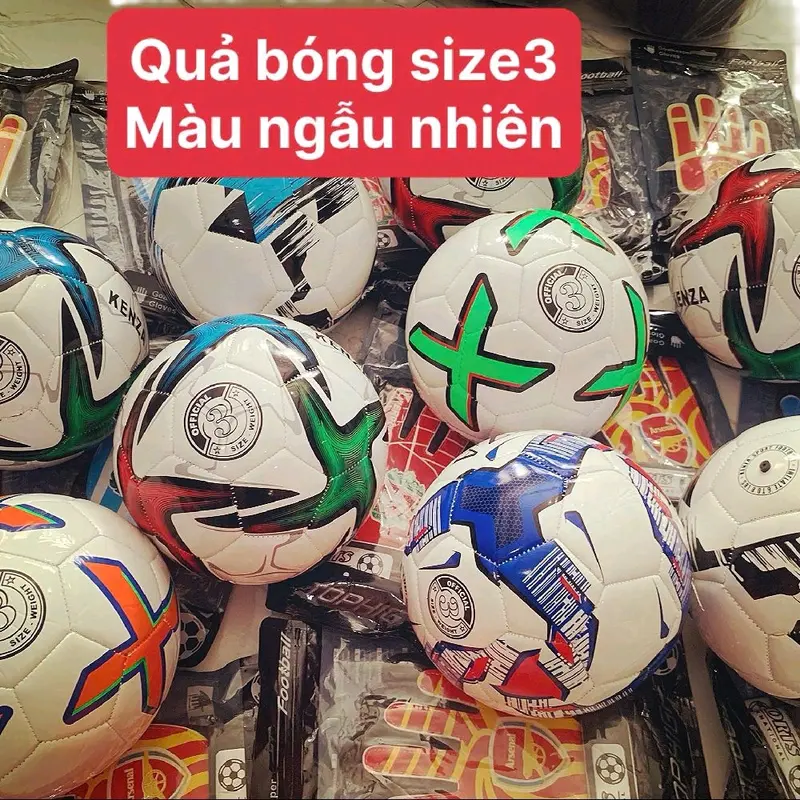 Quả bóng đúc, bóng da size 2, size 3, size 5 giành cho các bé đến học sinh ( tặng kim bơm) 1