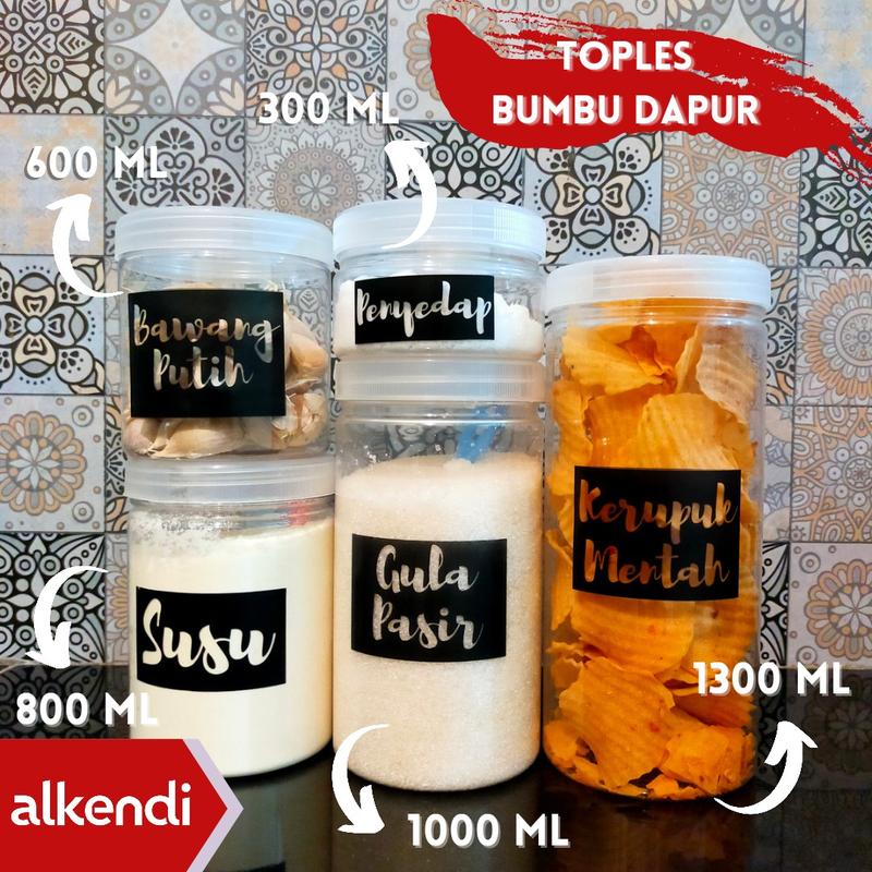 TABUNG 1000 ML - TOPLES BUMBU DAPUR - TUTUP NATURAL (BENING) 6