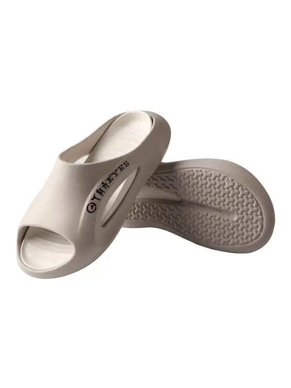 Women's Casual Plain Color Slides, Soft Comfortable Breathable Slippers, Fashionable Slides for Indoor & Beach & Other Venues, Footwear 3