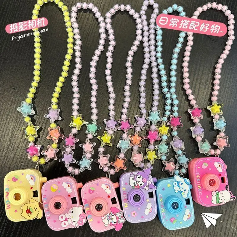 Vòng Cổ Máy Ảnh Chiếu Hình Sanrio, Quà Tặng Cho Bé Gái Nhỏ, Đồ Trang Sức Sinh Nhật Cho Trẻ Em, Đồ Chơi Phát Sáng Dễ Thương, Thích Hợp Cho Kỳ Nghỉ