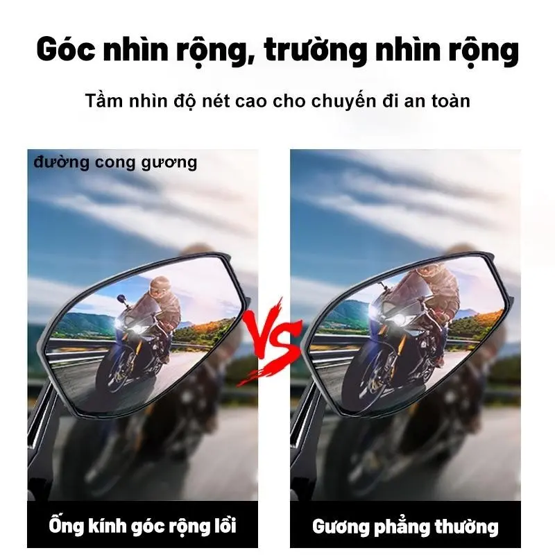 Gương chiếu hậu NAPOLEON mặt kính HỒNG Gắn Xe Máy chống chói hợp kim nhôm gắn xe máy, xe điện 2