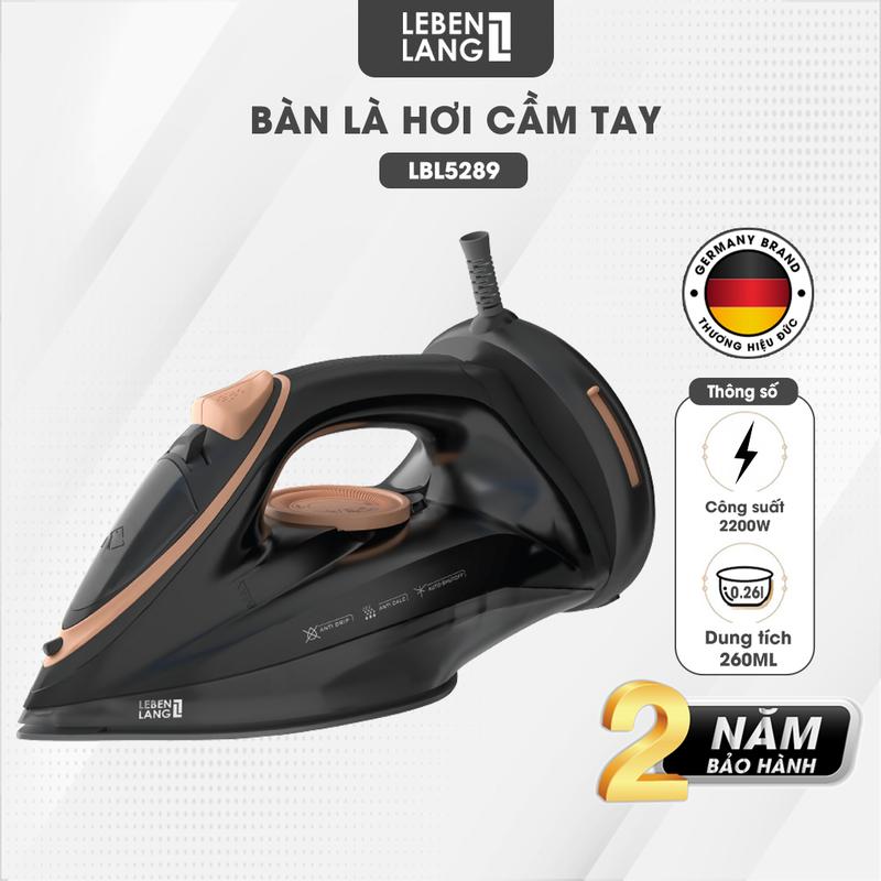  Bàn Ủi Hơi Nước Cầm Tay Lebenlang LBL5289 2200W Bình Chứa 260ml - Hàng Chính Hãng - Là Quần Áo 
