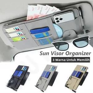 Tempat Kartu Visor Card Holder Sunvisor Mobil Car Organizer Karcis Sun Visor Car Organizer Kendaraan