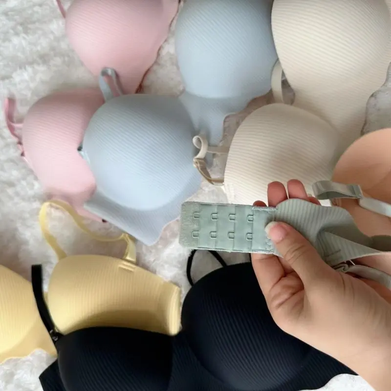 Sét 3 ÁO lót nữ su non mềm MK đệm 1.5cm thông hơi không hằn viền không gọng Bra Nhung Women áo Top KING SHOP -- combo 3 áo ngực A5277 2