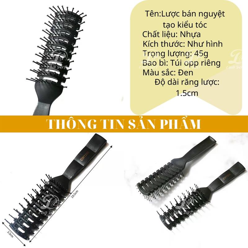 [Sỉ SLL] Lược bán nguyệt chaoba,lược sấy phồng chân tạo kiểu tóc uốn CH1200 1