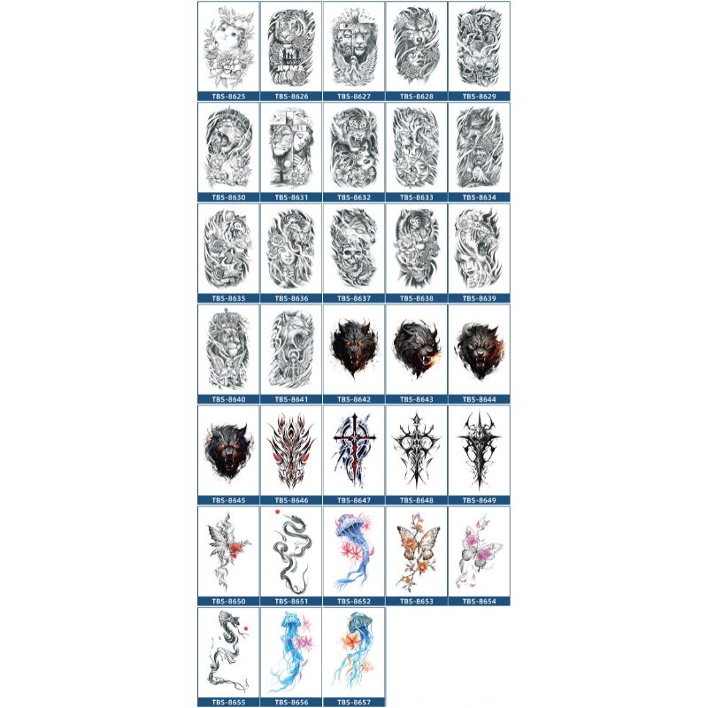 Product Introduction of Colorful Tattoo Stickers, Small Arm Waterproof Tattoo Stickers, Symbols, Totem Tattoo Stickers, Temporary Tattoos, 29