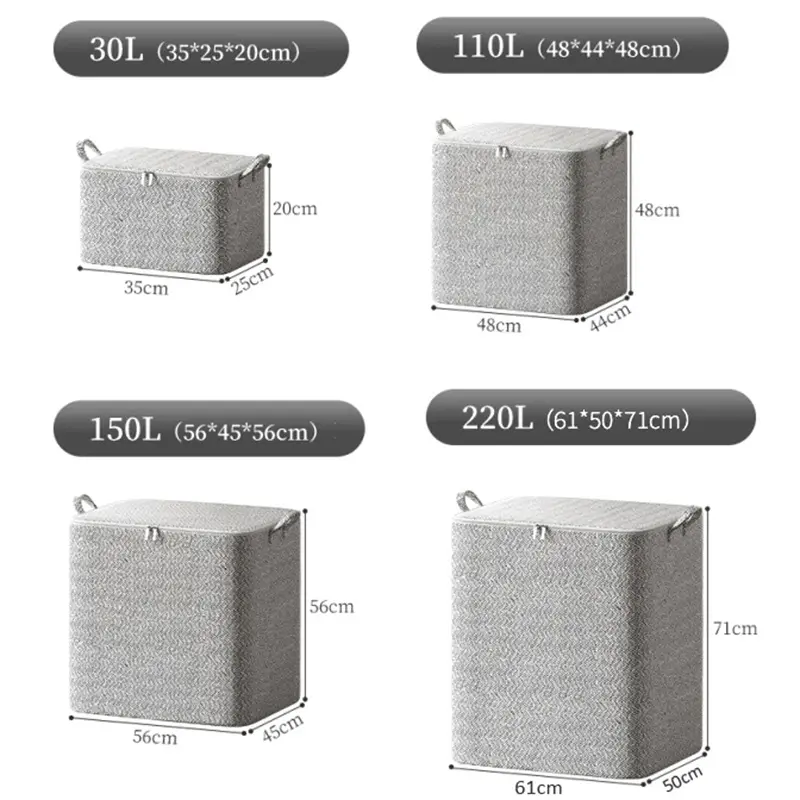 Túi Đựng Quần Áo, Dung Tích Lớn, Túi Phân Loại Chăn Bông Chăn Bông, Chống Bụi, Túi Sắp Xếp Quần Áo, Giỏ Đựng Đồ Gia Dụng 6