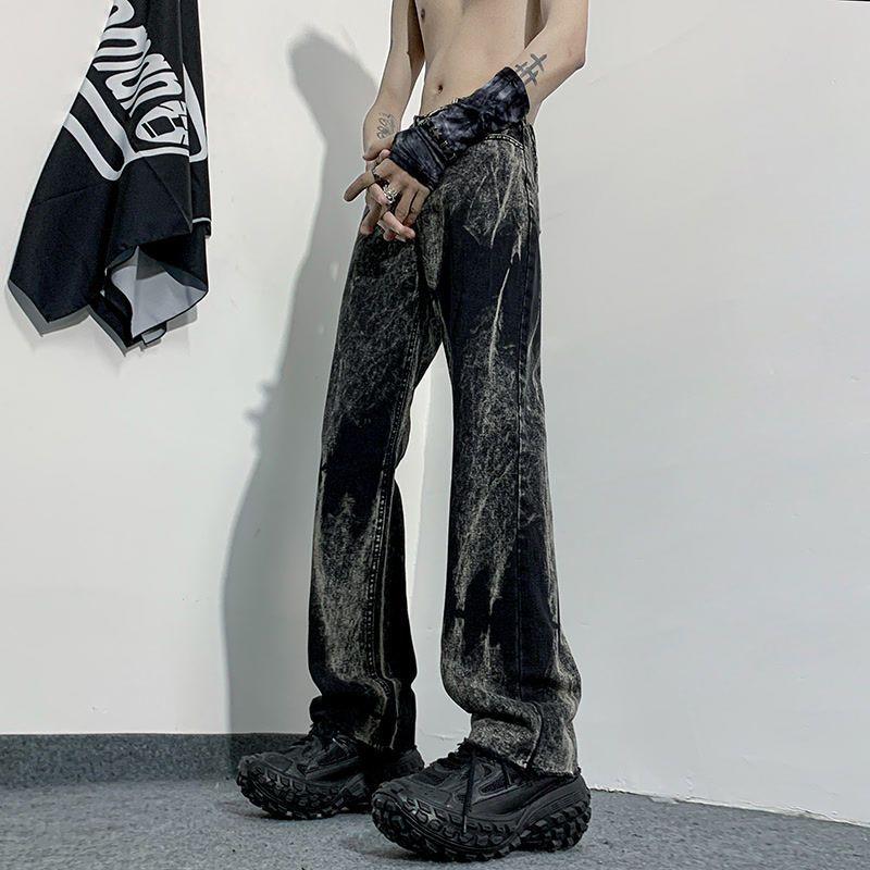 Quần Jean Gradient Phong Cách Tie-Dye Bất Đối Xứng Thiết Kế Phong Cách Đường Phố Cao Cấp Mỹ, Phiên Bản Mỏng Và Hẹp, Quần Ống Đứng, Chất Lượng Cao Cấp, Phong Cách 2024 3