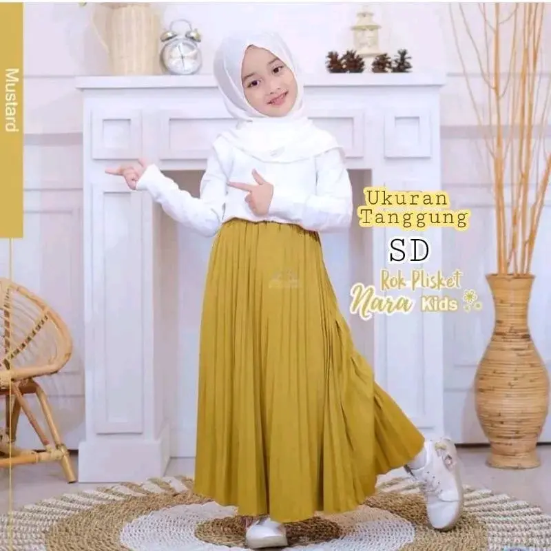 ROK PLISKET ANAK SD # ROK PLISKET LIPATAN BESAR # ROK PLISKET HYGET #