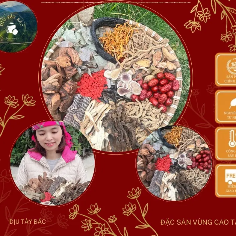 Trà Set Combo 14 Vị, Tự Nhiên - Đồ Ngâm Tây Bắc Nước Trà Chè Chua Tea