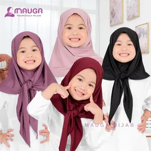 Kerudung Instan Segitiga Anak Muslim Bahan Jersey Cantik Nyaman Jilbab Jilbab segitiga anak lucu