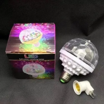 Đèn led xoay 7 màu vũ trường nháy chớp theo nhạc bay phòng sân khấu hiệu ứng 360 độ kèm đui cắm E27 3