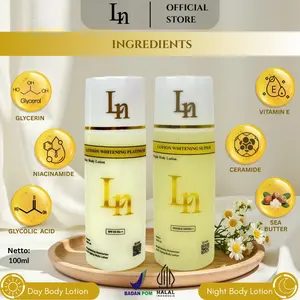 Hb doubel dosis++ LN isi 2 BPOM varian siang dan malam handbody lotion dosis tinggi PEMUTIH BADAN