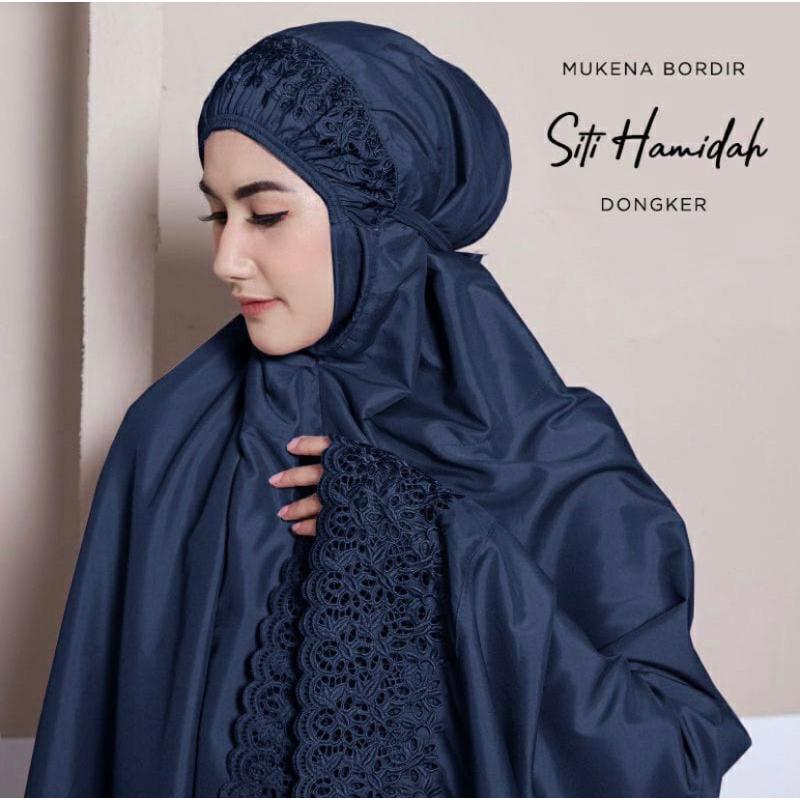 Mukena Dewasa Khadijah Motif Siti Hamidah Katun Micro Premium Jumbo Atasan Muslim Tie Bawahan 3