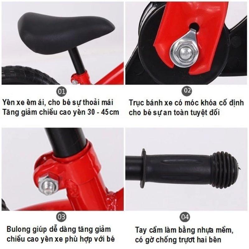 XE ĐẠP CHÒI CHÂN, THĂNG BẰNG CHO BÉ, Happy Baby[bánh xe vành nhựa phù hợp bé 15kg trở xuống] bé chơi vận động ngoài trời linh hoạt, khỏe khoắn Đồ Chơi 7
