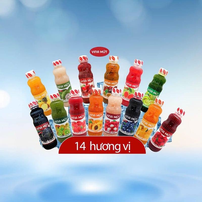 [Chai 275 gam] Sinh tố Vina Mứt đầy đủ các hương vị để làm sinh tố, panacota, thức uống, làm kem,... 1