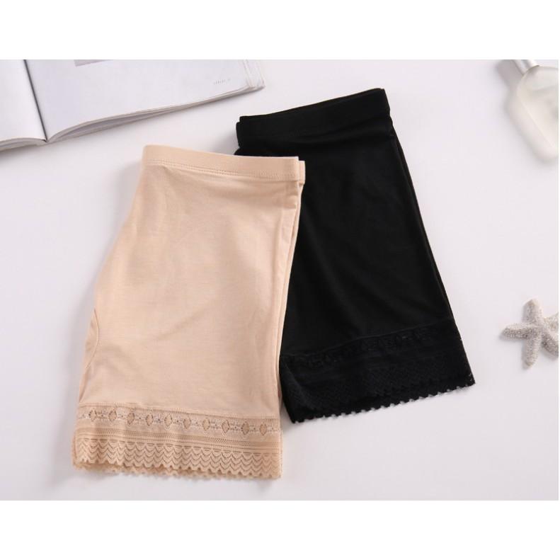 Product Introduction of (Combo 2) Quần mặc váy Cotton có Size Phối ren mới thám hút co dãn mát mẻ dáng ngắn 2/5 đùi 7