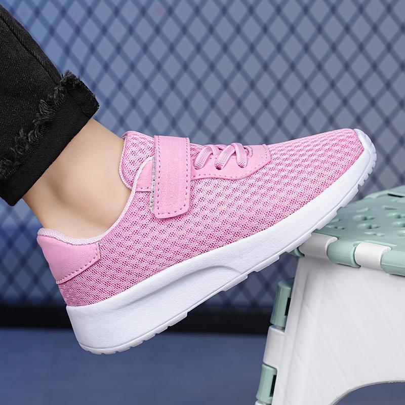 Product Introduction of Sport Kids Girl Shoes Breathable School Children Casual Shoes Soft Sole Pink Non-slip Children Running Sneaker 20