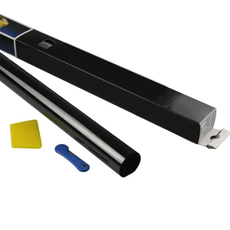 Miếng dán kính phim màu cửa sổ, màu đen, 300CMx50CM, phim che nắng mặt trời năng lượng mặt trời, cho ô tô, cuộn màu đen, bộ dụng cụ nhuộm VLT 15% 6