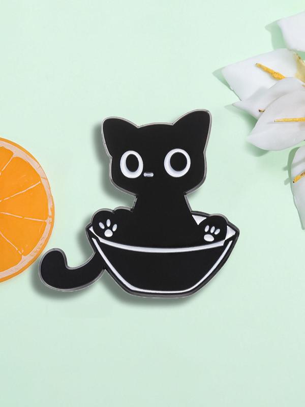 Summer Cute Cat Design Brooch, Animal Design Brooch, Fashion Accessories for Men & Women Suitable for Backpacks, Jeans, Scarves, Hats Decoration Fixed Buckle 2