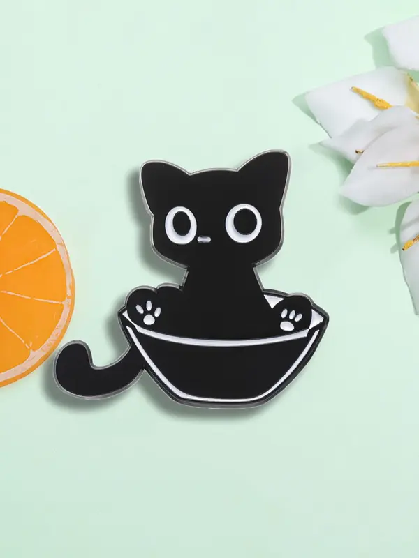 Summer Cute Cat Design Brooch, Animal Design Brooch, Fashion Accessories for Men & Women Suitable for Backpacks, Jeans, Scarves, Hats Decoration Fixed Buckle 2