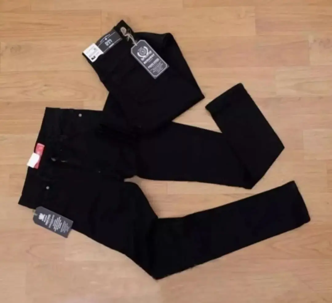 Celana Hitam Pria Jeans Dewasa Pensil Polos Slimfit Slim Fit Skinny Stretch Street Strit Karet Melar Jumbo Besar Big Size Model Terbaru 2023 / Jins Panjang Tebal / Jean / Laki / Lelaki / Laki2 / Cowok / Cowo / Murah Meriah / Item / Gaul / Keren
