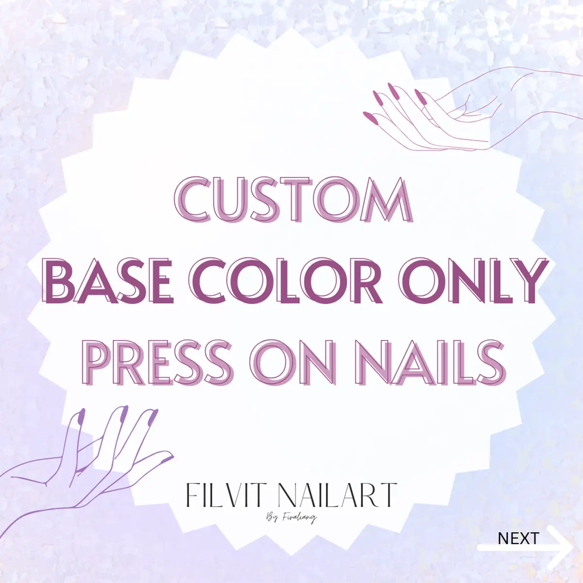 CUSTOM BASE COLOR ONLY FAKE NAILS | CUSTOM FAKE NAILS / PRESS ON NAILS ...