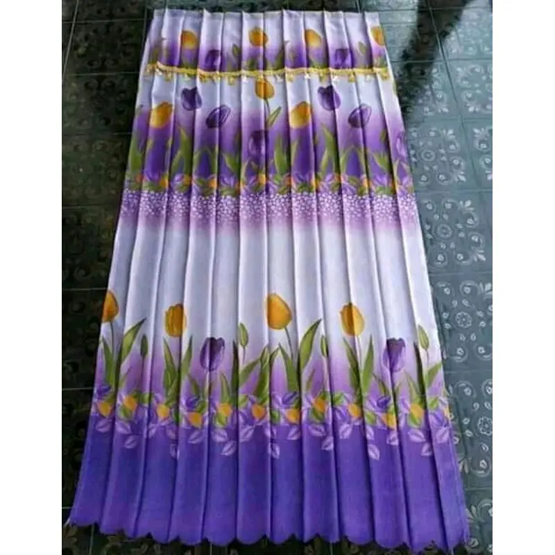 Gorden Ami Jendela Pintu GA-01 Gorden Plisket Motif Bunga Tulip dan bunga Mawar Kain Gorden 6