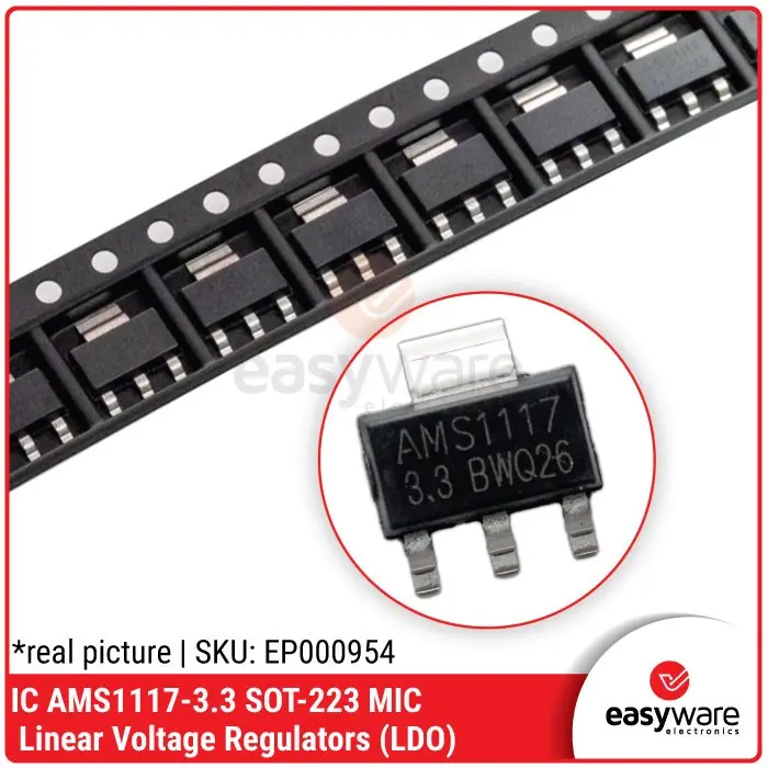 10pcs AMS1117-3.3V AMS1117 SOT-223 IC Voltage regulator 0
