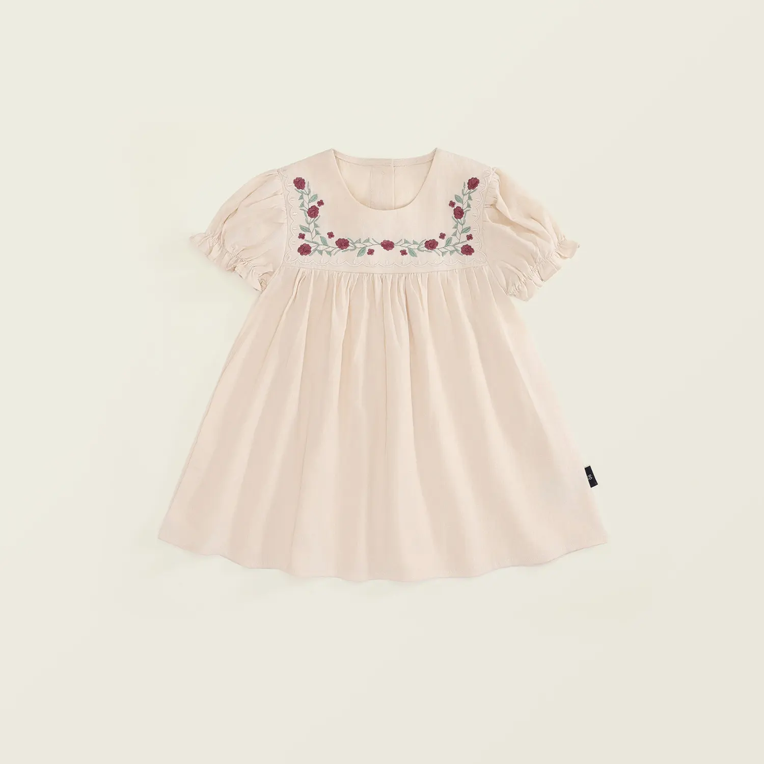 Clearance Girls' Embroidered Dress Summer New Children French round Neck Flower Princess Dress