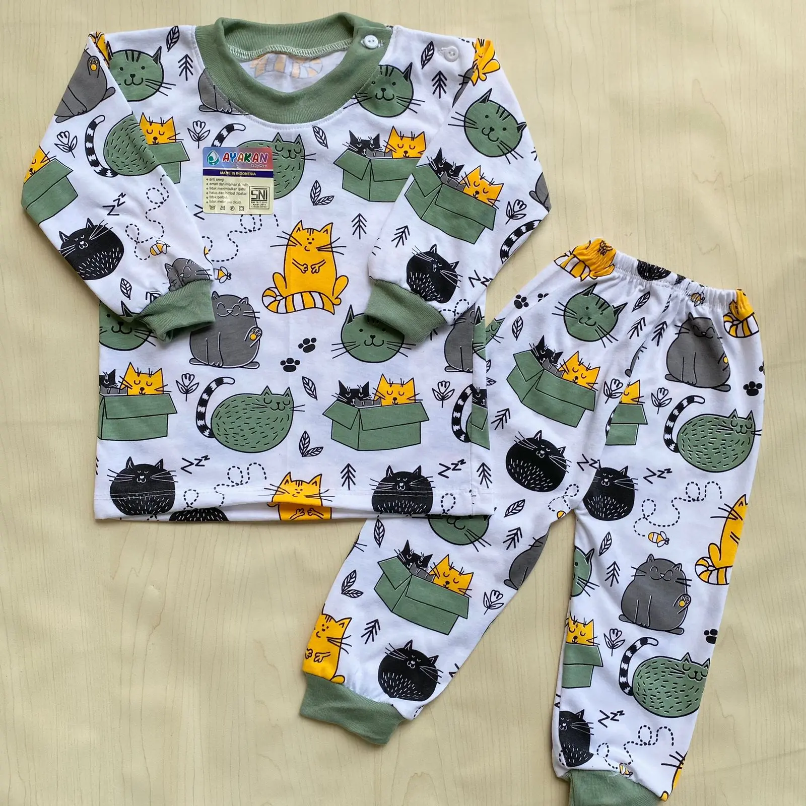 AYAKAN BABY - Setelan Panjang Baju Bayi Oblong Panjang Bayi Piayama Bayi Baju kancing Pundak Bayi Newborn