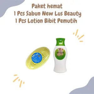Paket Kumplit pemutih Badan 1 Pcs Sabun New Lus beauty Korea 1 Pcs Body Lotion Bibit pemutih Bpom Memutihkan Mencerahkan