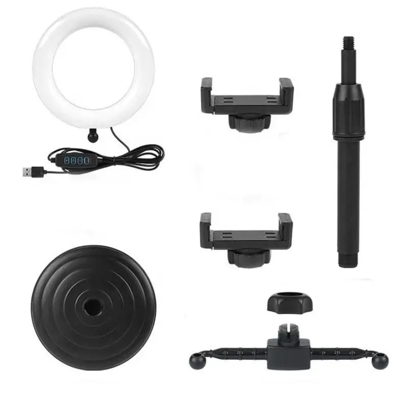Tripod 28CM 2 Holder HP + Lampu Ringligth 16CM 7