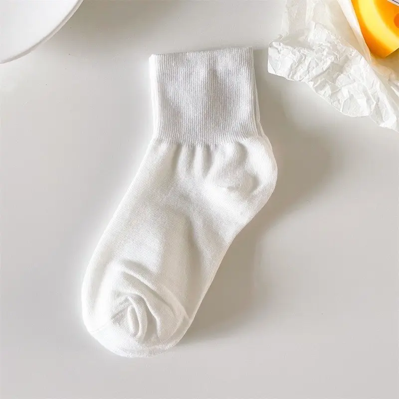 Tất nữ trắng phong cách vintage nhẹ nhàng Cotton Cotton Women 1