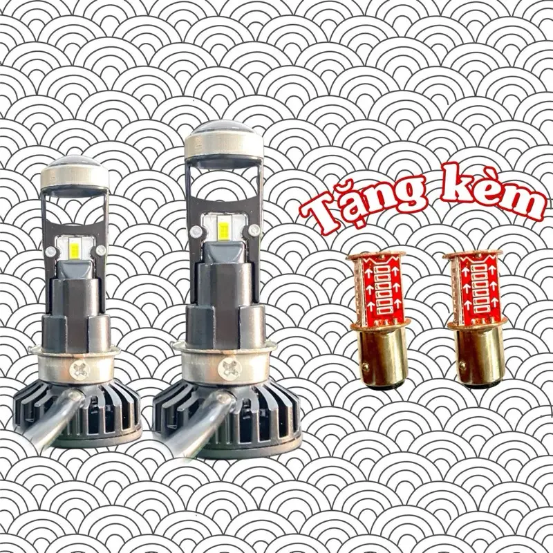 Đèn Led Chân M5 -H4 - H16 lắp cho dream - Jupiter - wa nhỏ - sius 2006 - và các dòng xe chân H4 công suất 35-40w Bảo Hành 15 tháng ! 8
