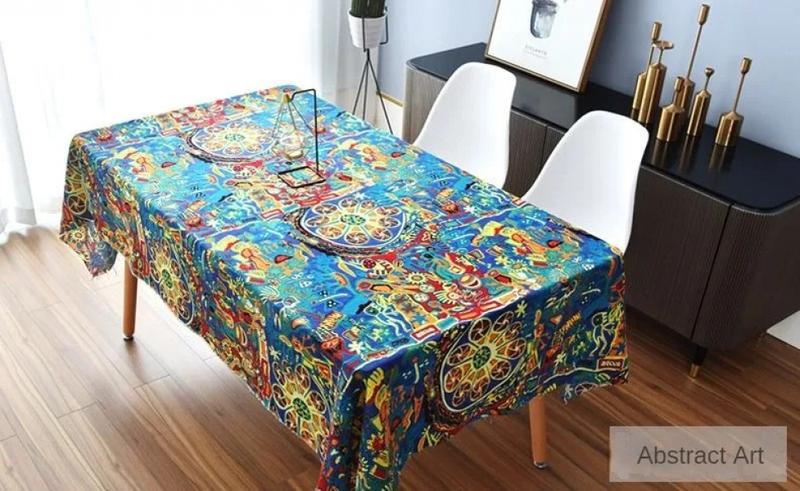 Product Introduction of Printed Bohemian Ethnic Fabric Cotton Linen By Meters for Dress Skirt Tablecloth Diy Sewing Vintage Cloth Breathable Soft Flower 17
