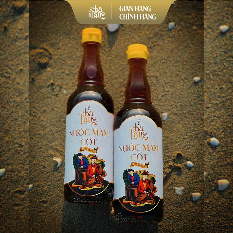Combo 2 Chai 500ml Nước Mắm Cốt 40N Cao Cấp - Đặc Sản truyền thống Ba Làng Foods