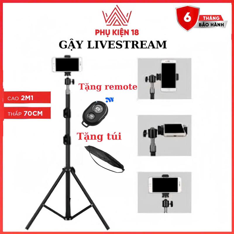 [TẶNG REMOTE+TÚI] Gậy livestream quay video chụp ảnh tiktok  kéo dài thu gọn dễ mang theo Selfie Phụ Kiện