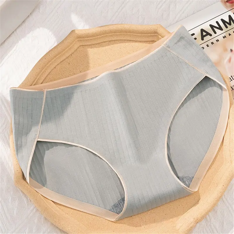 Đồ Lót Không Đường May Dành Cho Nữ, Với Đáy Quần Cotton Và Lớp Lót Kháng Khuẩn Graphene, cạp vừa, Quần Lót Thoáng Khí Dựa Trên Epoxy, Thích Hợp Cho Phụ Nữ 4