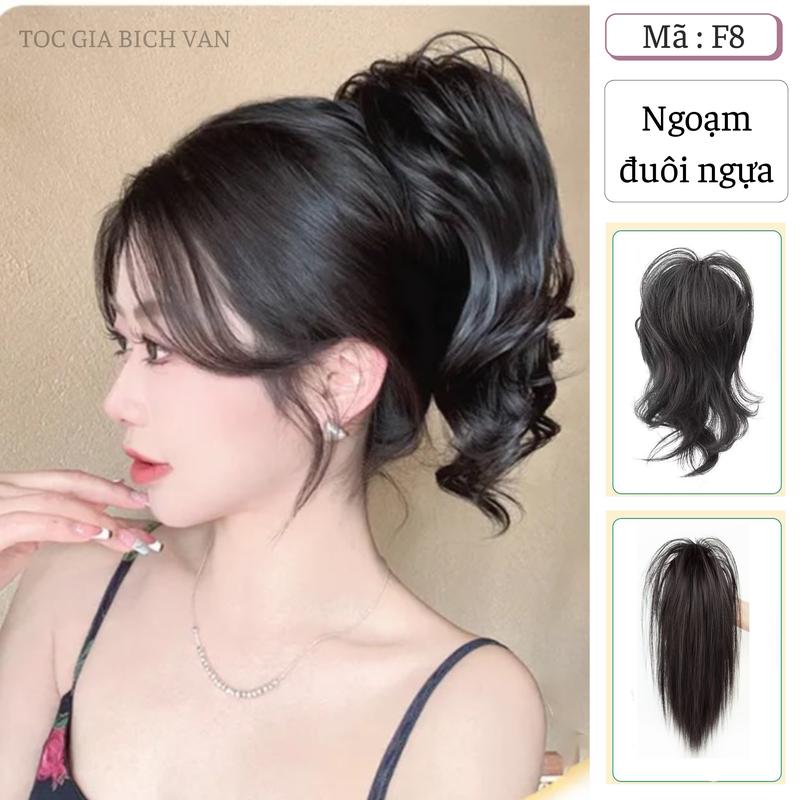 Tóc giả ngoạm đuôi ngựa , kẹp ngoạm phong cách Hàn Quốc Women