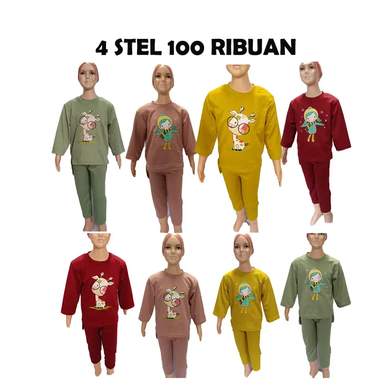 PAKET HEMAT 4 stelan Baju dan Celana anak perempuan Setelan 0