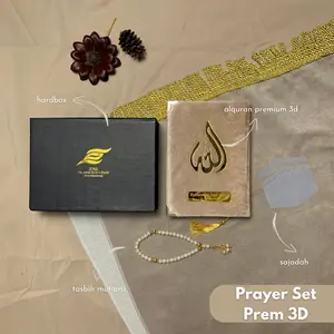Paket Prayer Set Premium 3D | Prayer Set Sajadah Alquran Tasbih Hardbox hampers muslim Mukena Haji