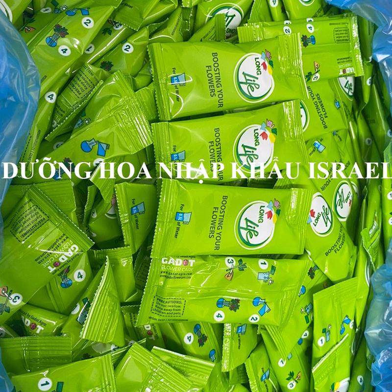 Bột Cắm Hoa Tươi Lâu Tàn Hiệu Longlife Nhập Khẩu Isarel (Bộ 30 gói) giúp hoa tươi lâu gấp 2 lần và 14 ngày không thay nước mới. 9