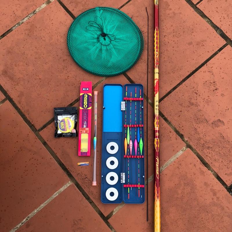 Combo Cần Câu Hoả Kỳ Lân 5h + Hộp Phao Xanh Câu Đài - Bắt Cá