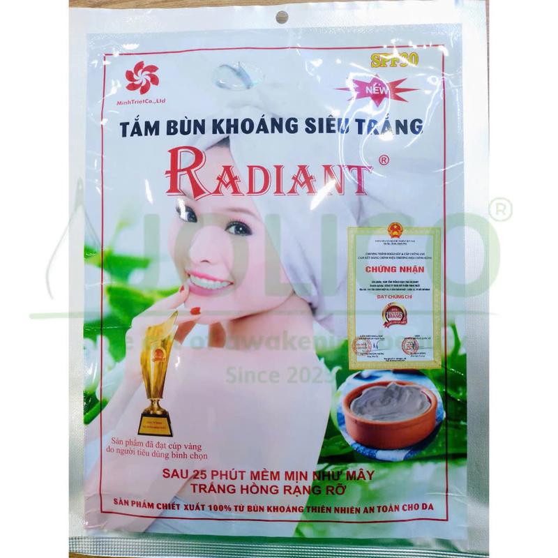 Bột Tắm Nâng Tone RADIANT - Tắm Trắng Bùn Khoáng, Cám Gạo, Ngọc Trai, Than Tre RADIANT 3