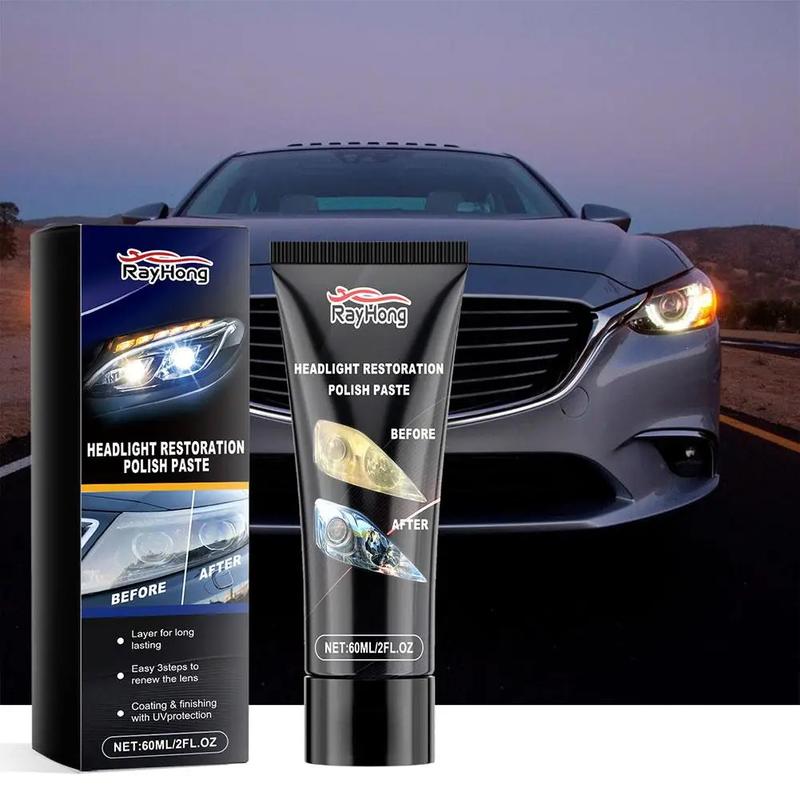 Product Introduction of Car Headlight Repair Paste Scratch Cleaning Increases Car Polishing Headlight Brightness Cleaning Accessories Wax Renovatio H5L6 12