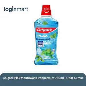Colgate Plax Mouthwash Peppermint 750ml - Obat Kumur