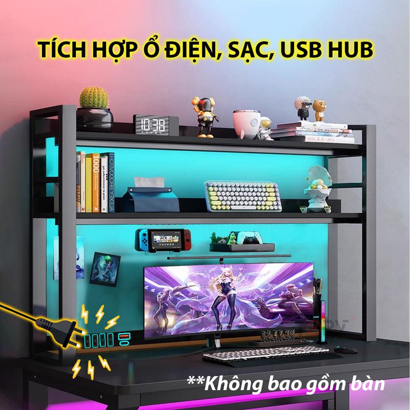 Kệ sách để bàn trưng bày mô hình TopV kệ gỗ decor gaming kệ để bàn học trang trí bàn làm việc kệ để đồ nhỏ TopVHome